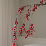 Red Cascading Berry Branch