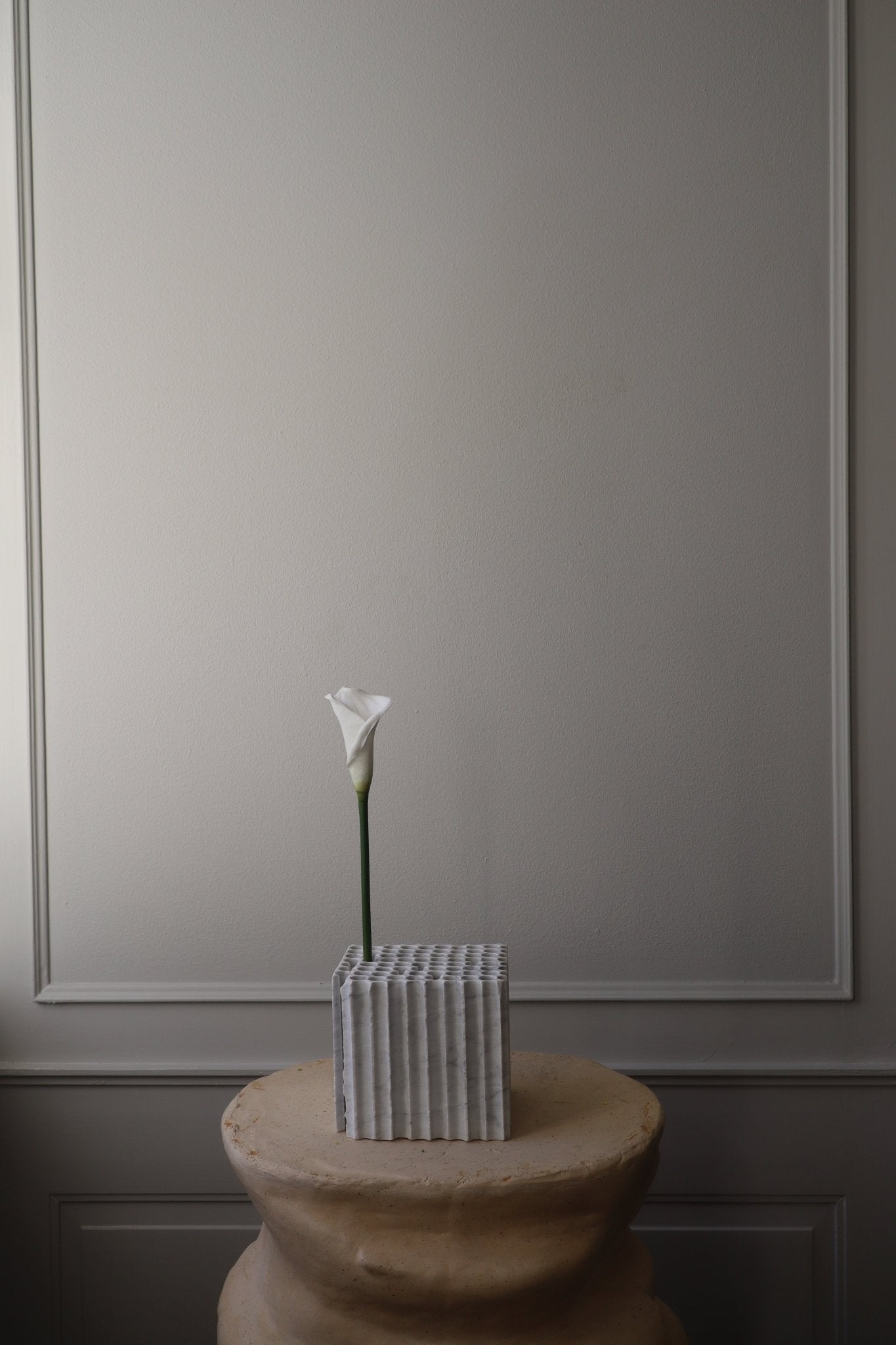 Artificial Marble Square Vase from Botané
