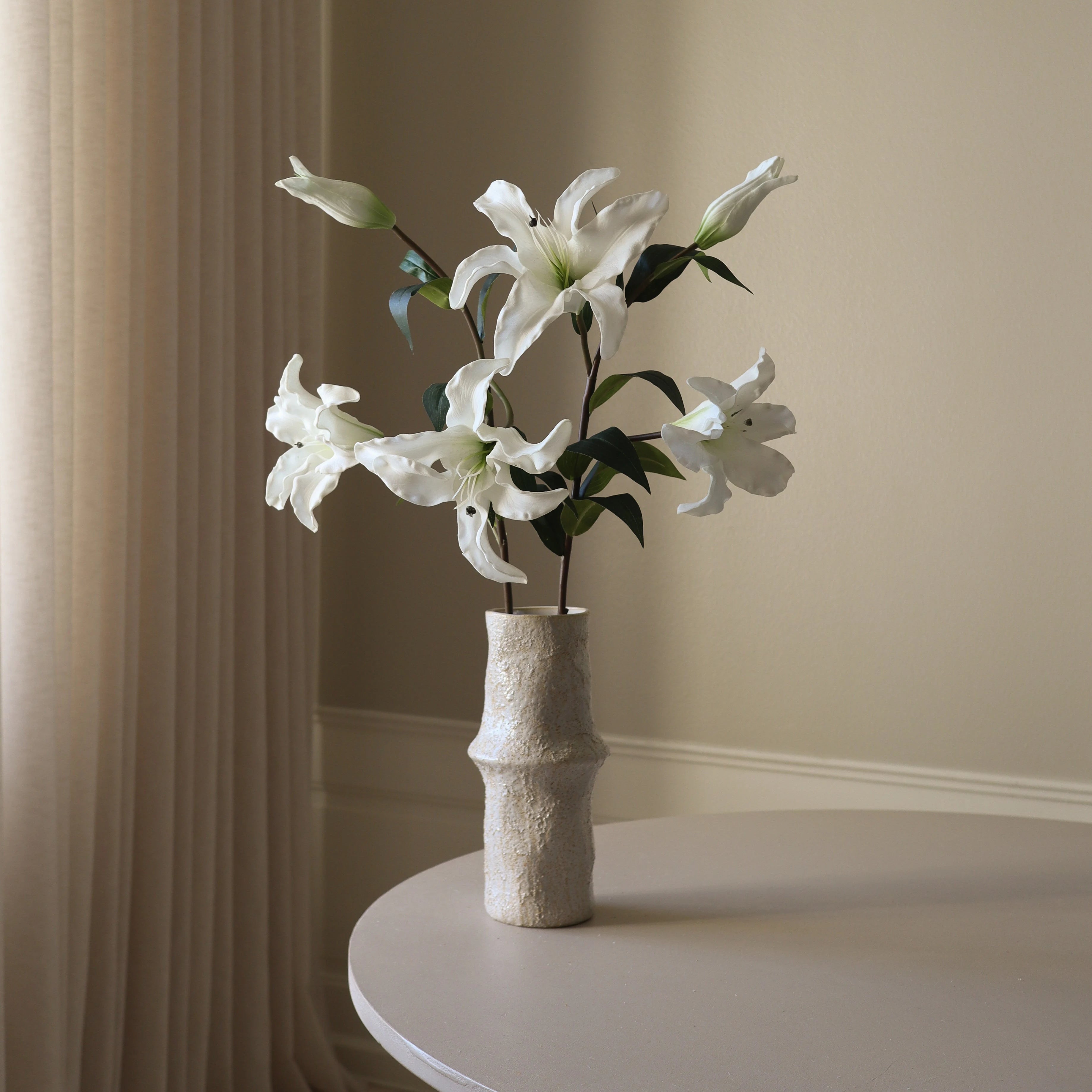 lily white theme Shop Large Three Head Lily Flower from Botané