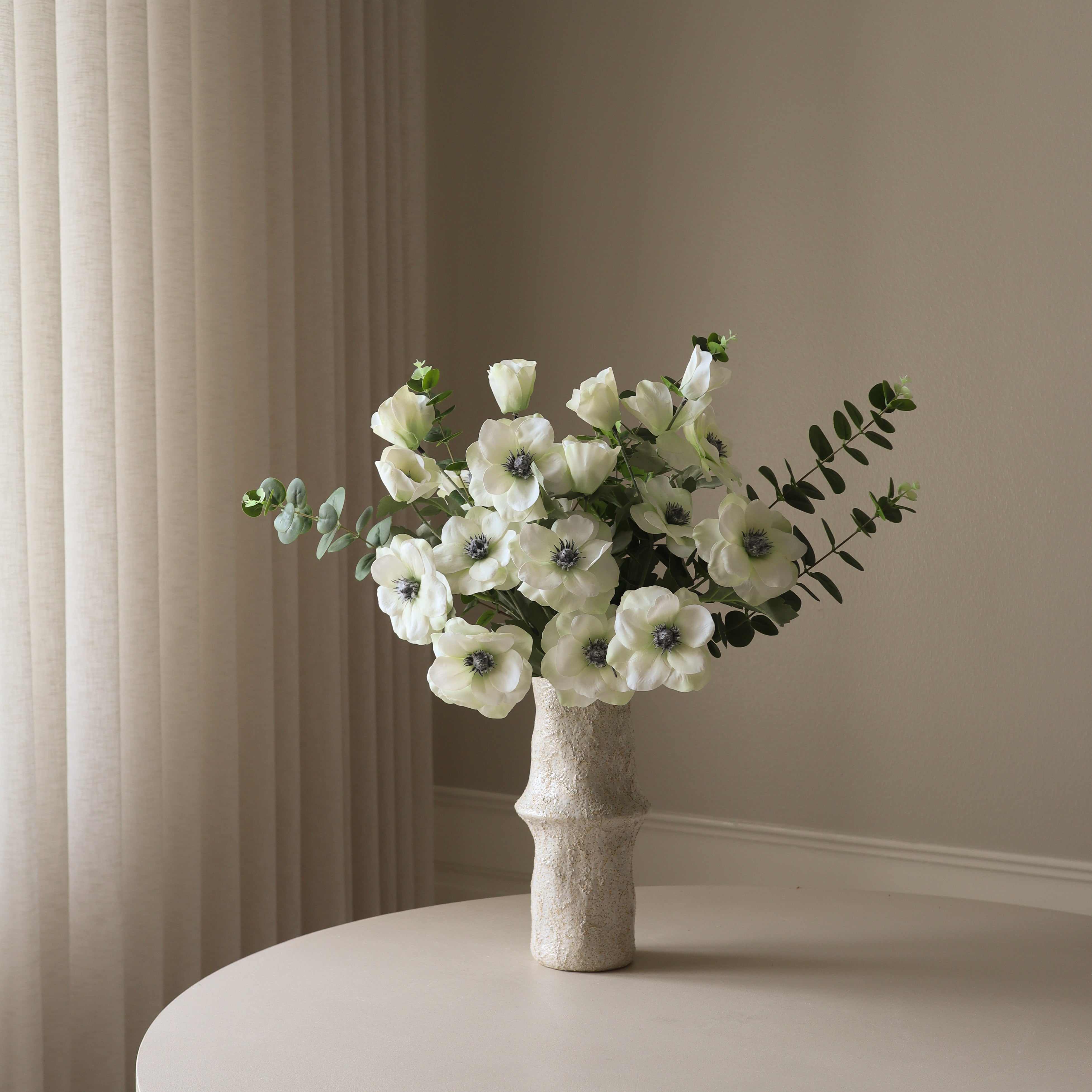 White Satin bouquet by Botane Studios - sage green wedding centerpiece inspiration