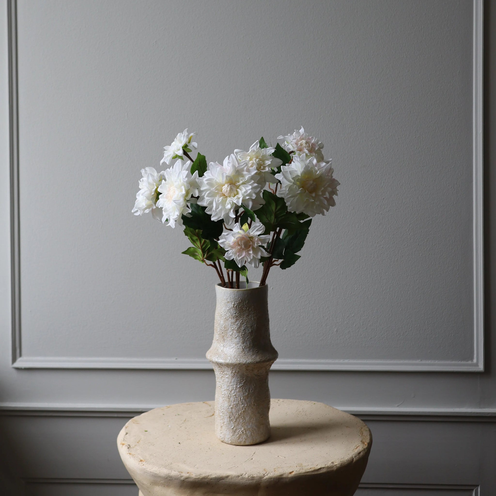 Artificial White Dahlia Bouquet from Botané