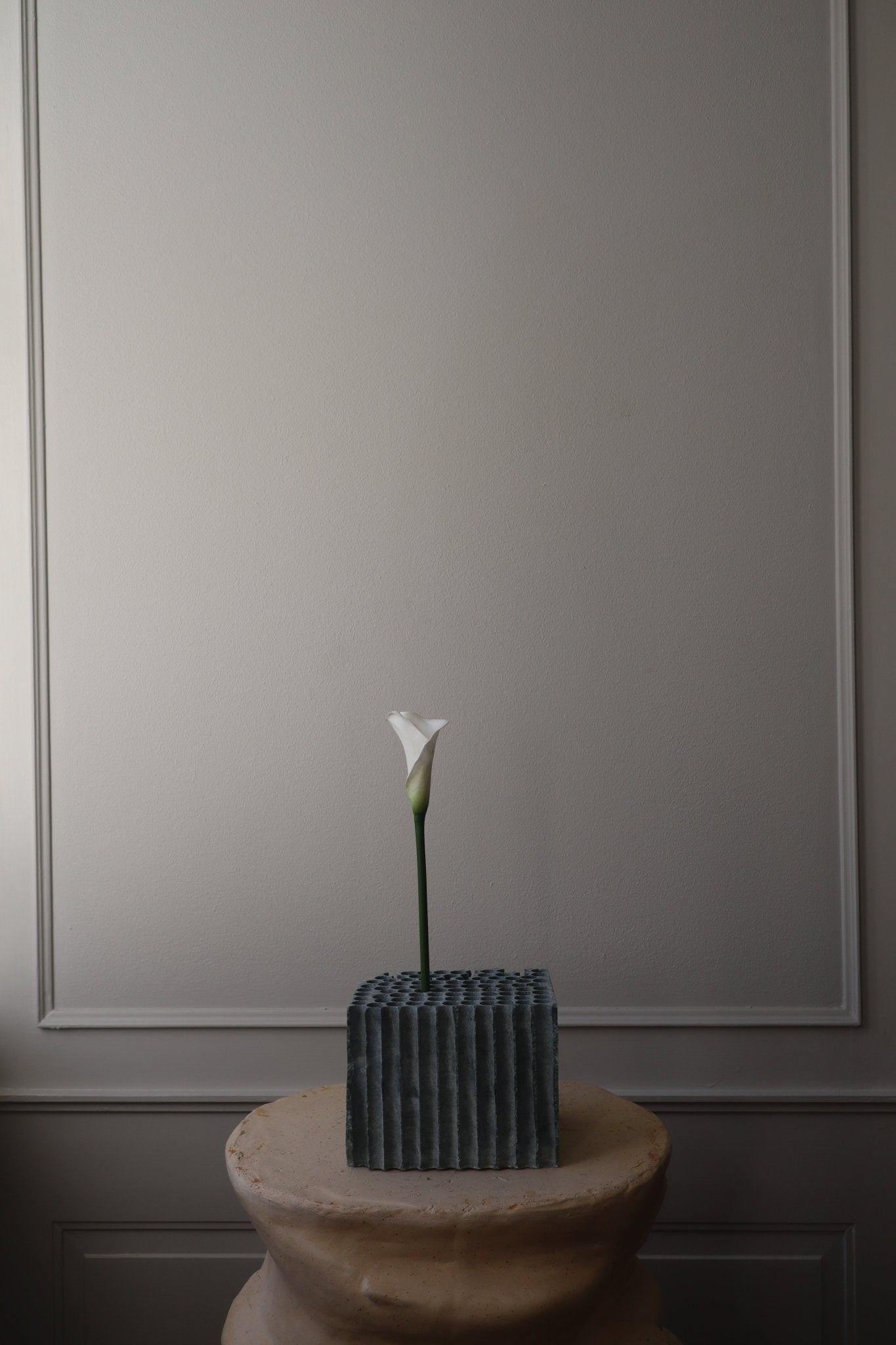 Marble Square Vase in Green from Botané